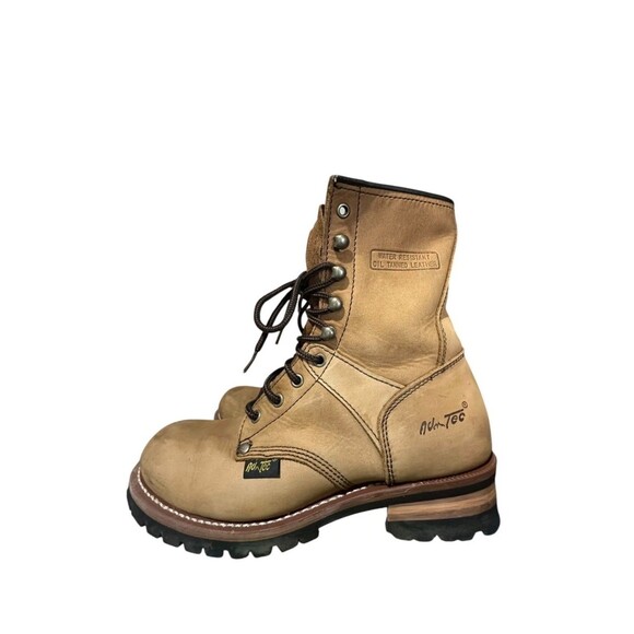 Ad-Tec Mens Logger Boots Tan Oil Tanned Leather Waster Resistant Sz 9 M Soft Toe main image 11